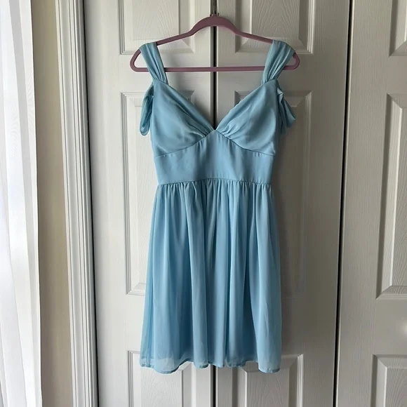 modcloth blue dress Who's My Sweetheart? Babydoll Dress (Final Sale) Blue Velvet / M